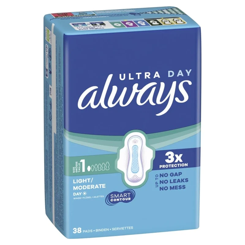 Always Ultra Normal Damenbinden mit Flügeln, Größe 1