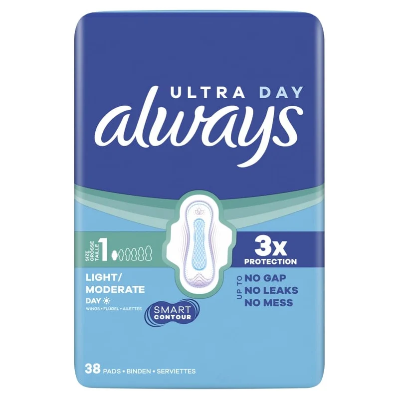 Always Ultra Normal Damenbinden mit Flügeln, Größe 1