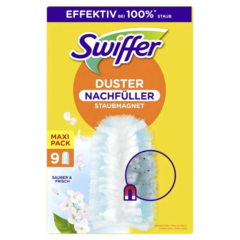 Swiffer Staubmagnet Nachfülltücher mit Duft, 9 Stück