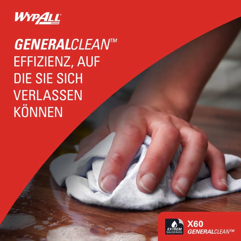 WypAll X60 Reinigungstücher Großrolle, weiß