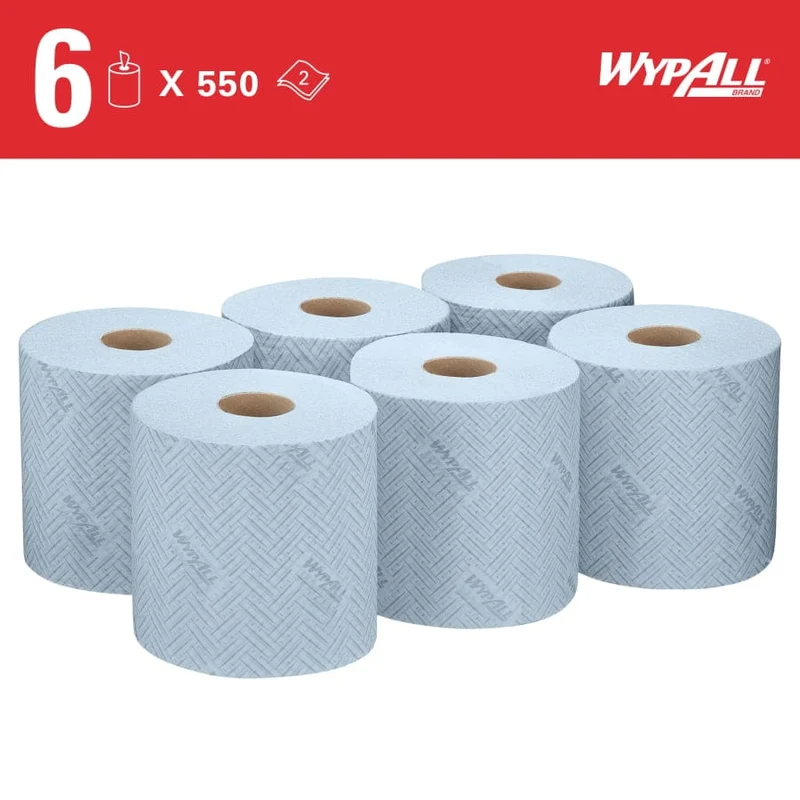 WypAll L20 Wischtücher Zentralentnahme, blau, 2-lagig
