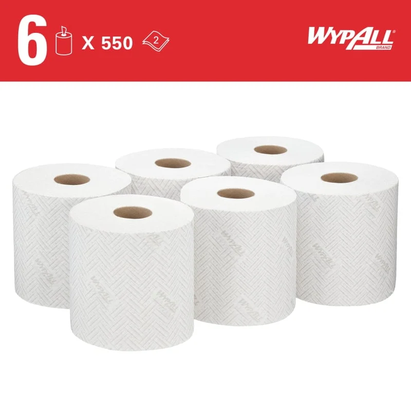 WypAll L20 Wischtücher Zentralentnahme, weiß, 550 Tücher