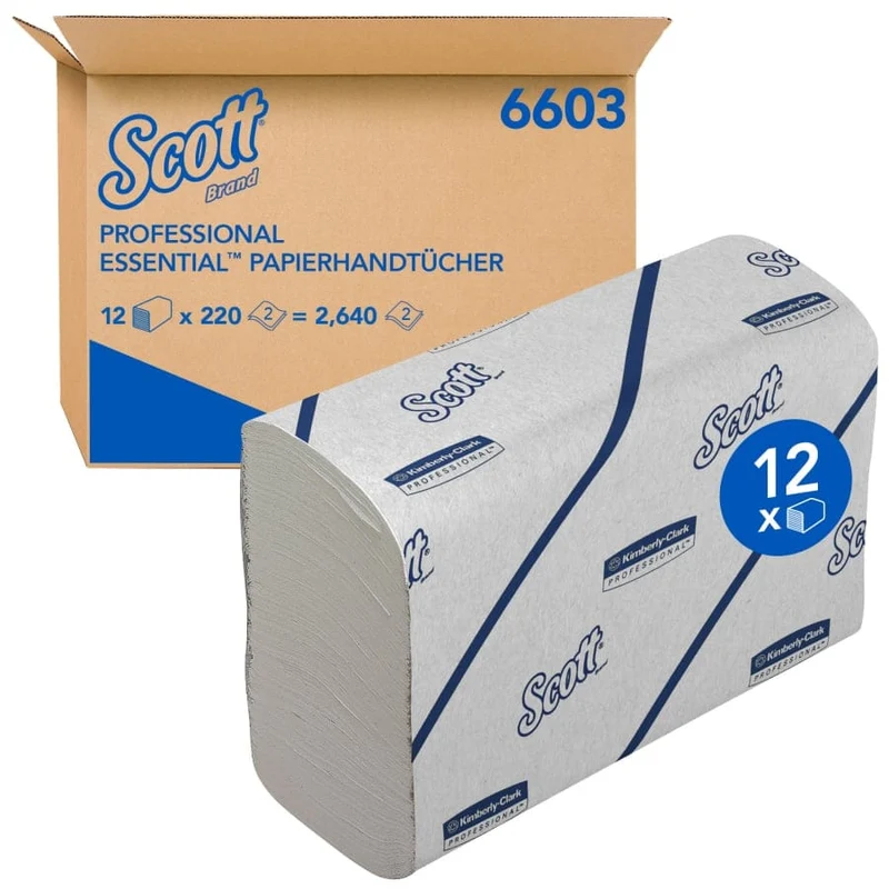 Scott Essential Falthandtücher Narrowfold, 2-lagig, 21,2 x 18,6 cm