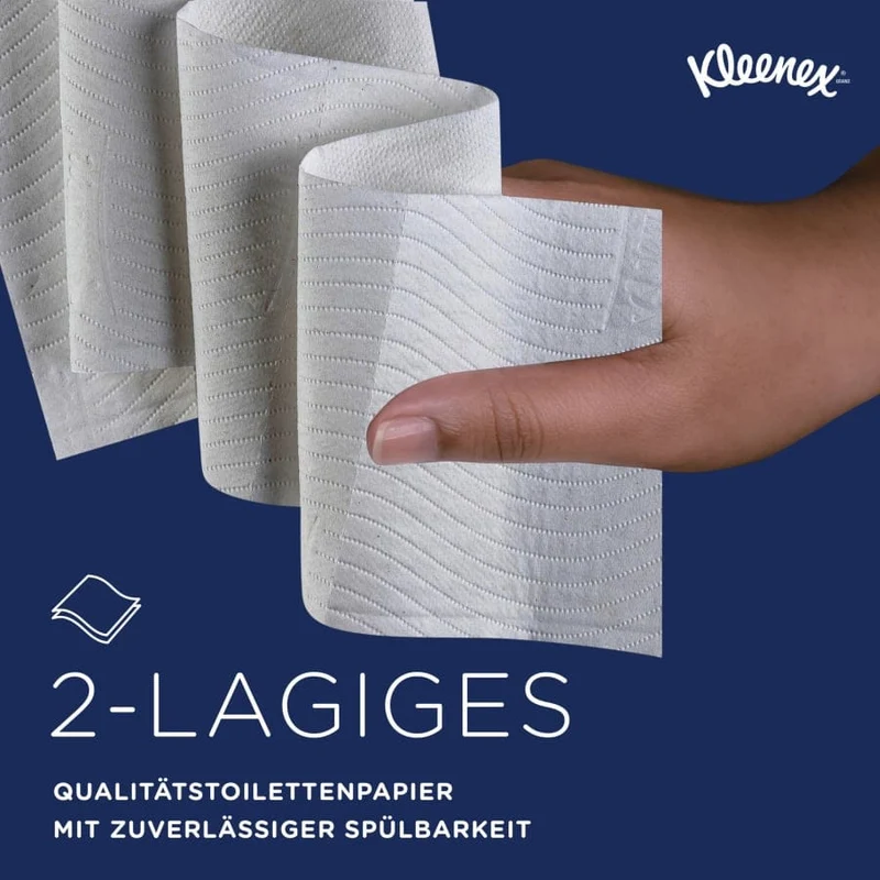 Kleenex Toilettenpapier 2-lagig, 250 Blatt