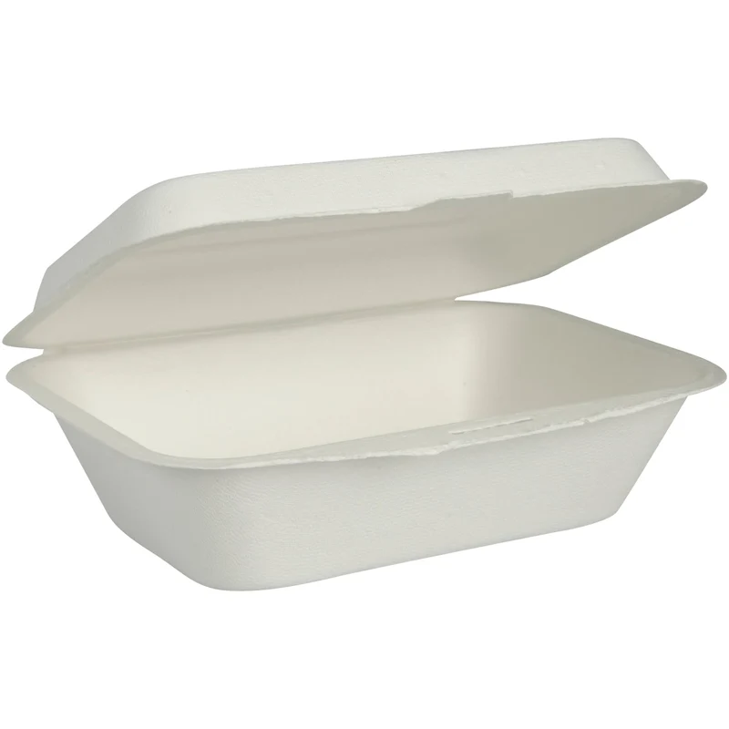 ABENA Menübox, Bagasse, Ungeteilt, weiß