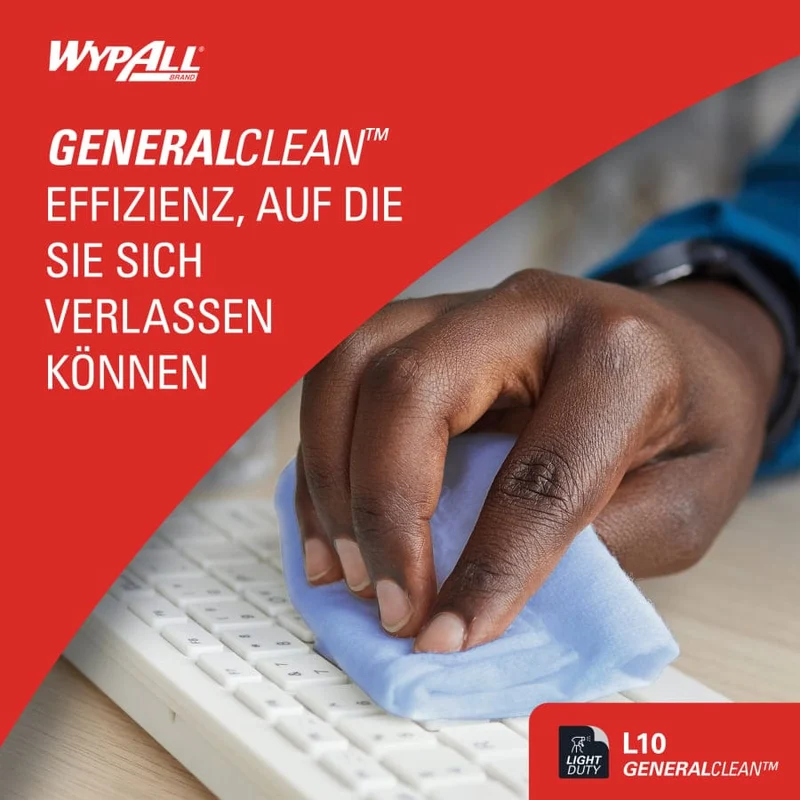 WypAll L10 Papierreinigungstücher Zentralentnahme, blau