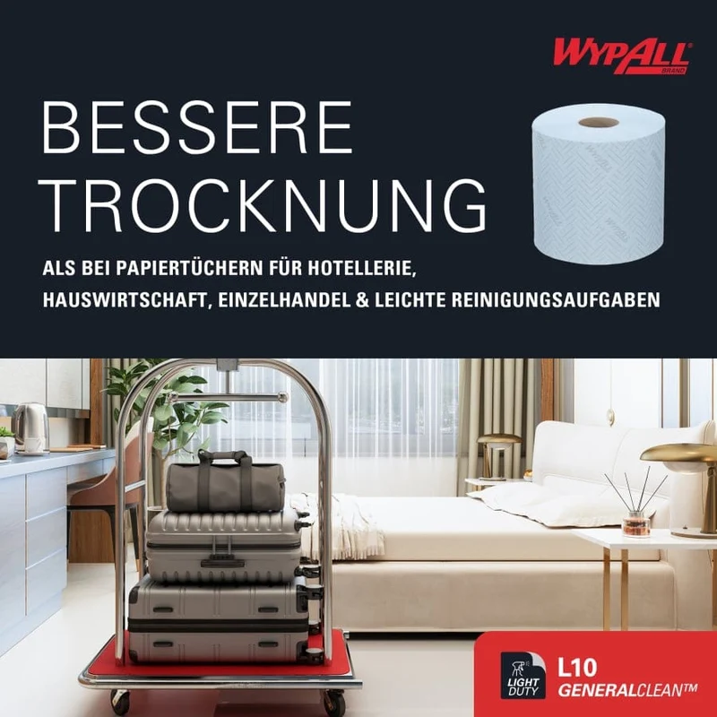 WypAll L10 Papierreinigungstücher Zentralentnahme, blau