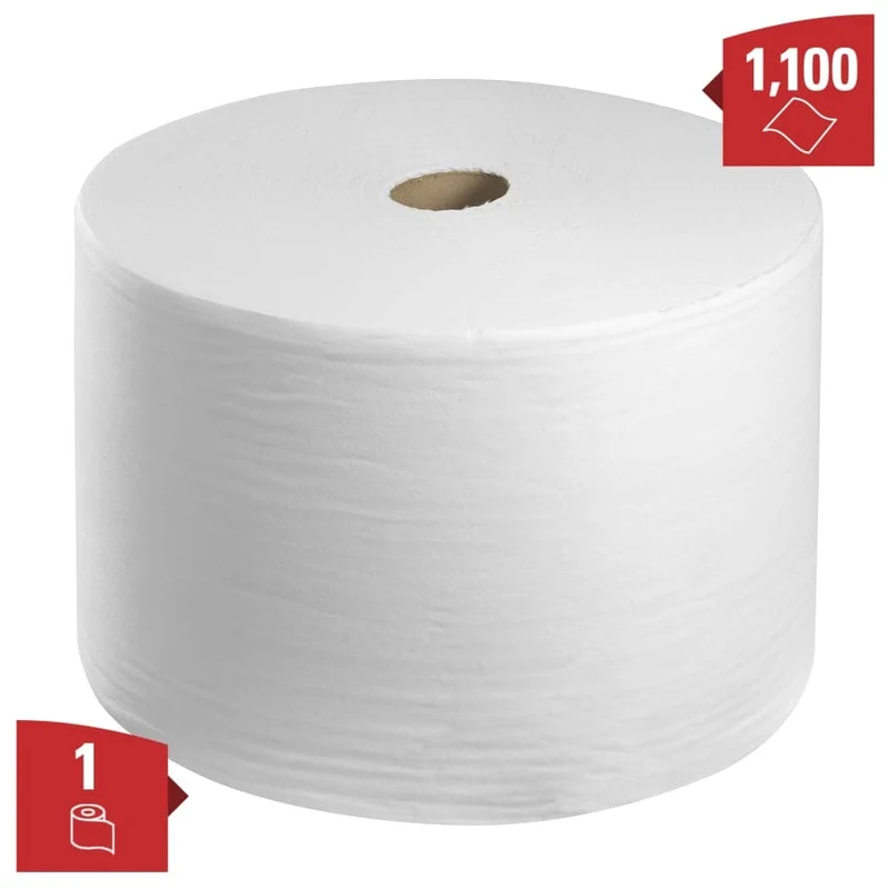 WypAll X50 Reinigungstücher Großrolle, weiß