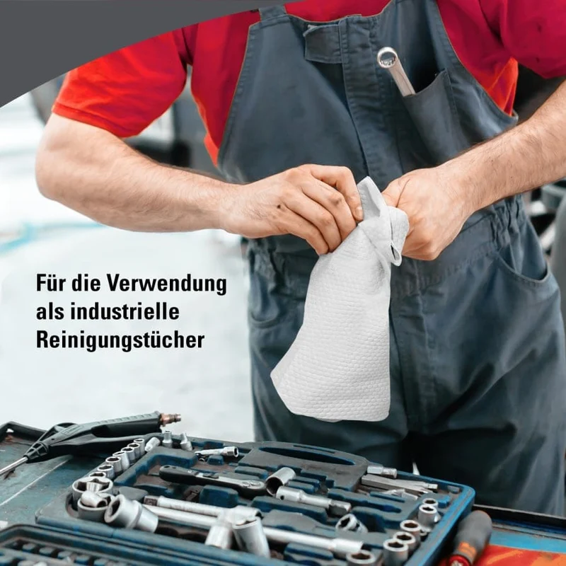 WypAll X80 Power Clean Wischtücher viertelgefaltet, weiß