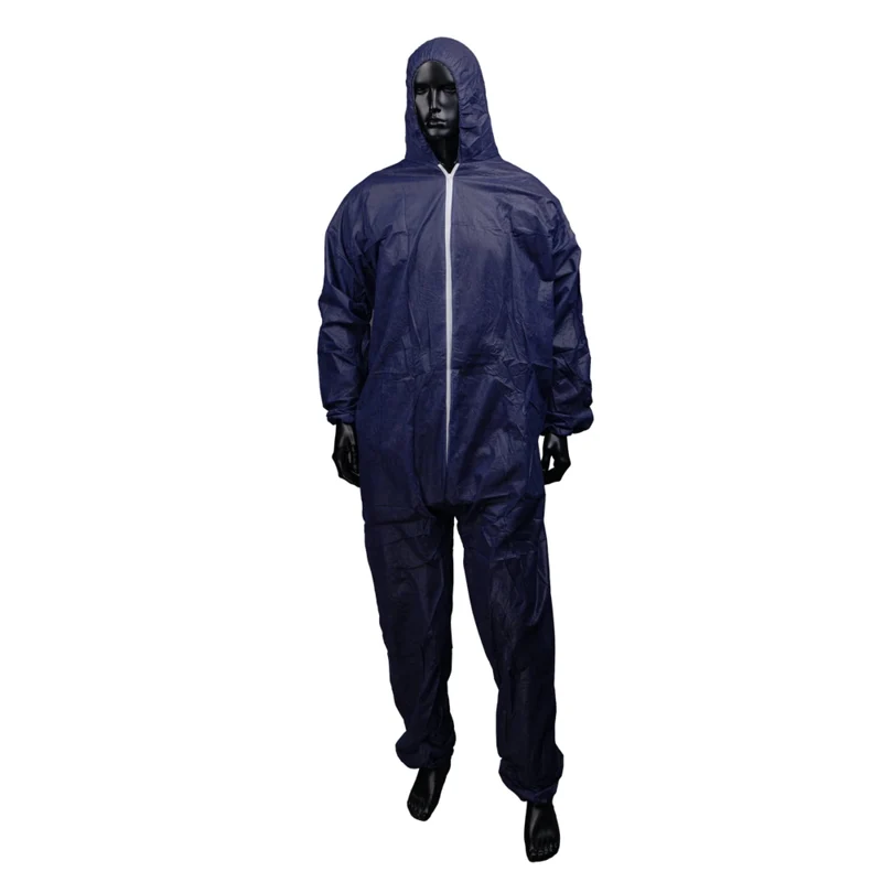 AMPri MED-COMFORT Einwegoverall Kapuze PP blau