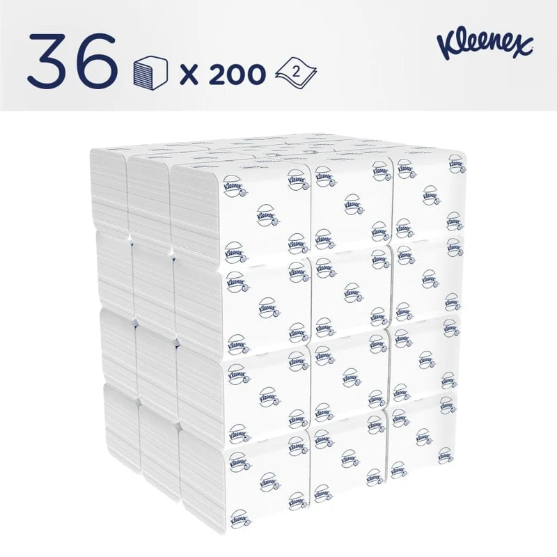 Kleenex Einzelblatt-Toilettenpapier 2-lagig, 200 Blatt