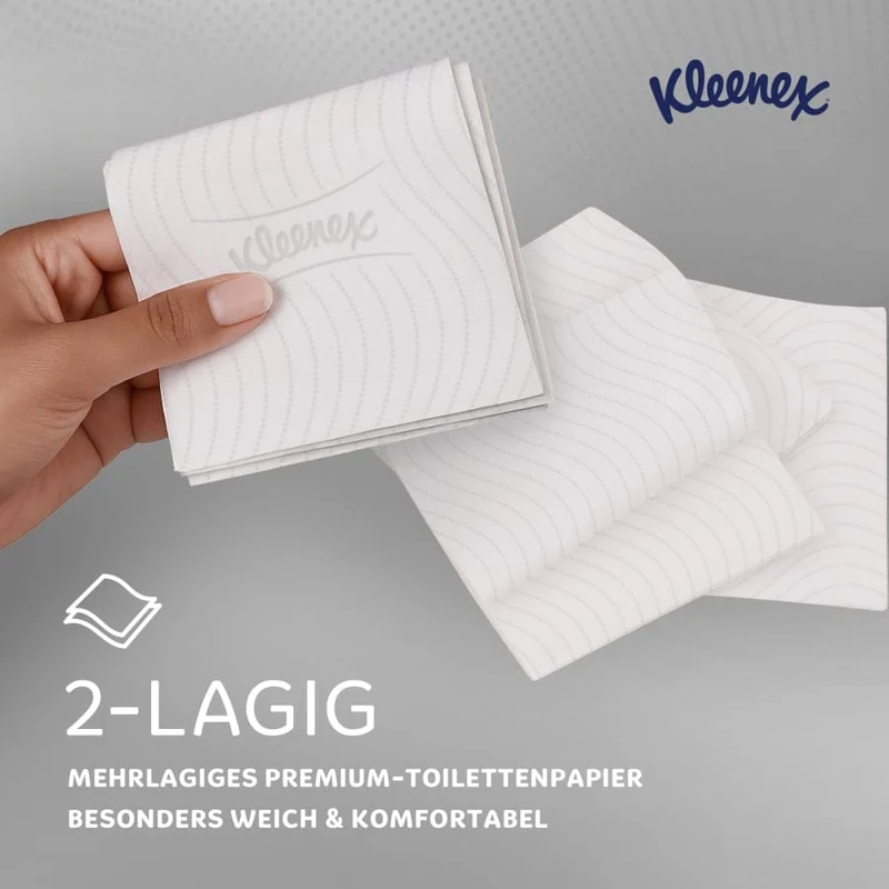 Kleenex Einzelblatt-Toilettenpapier 2-lagig, 200 Blatt