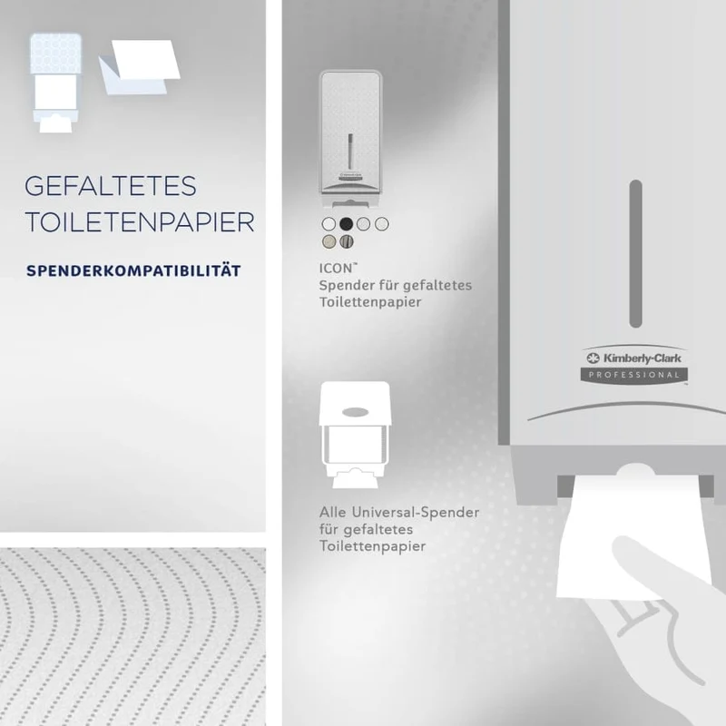 Kleenex Einzelblatt-Toilettenpapier 2-lagig, 200 Blatt
