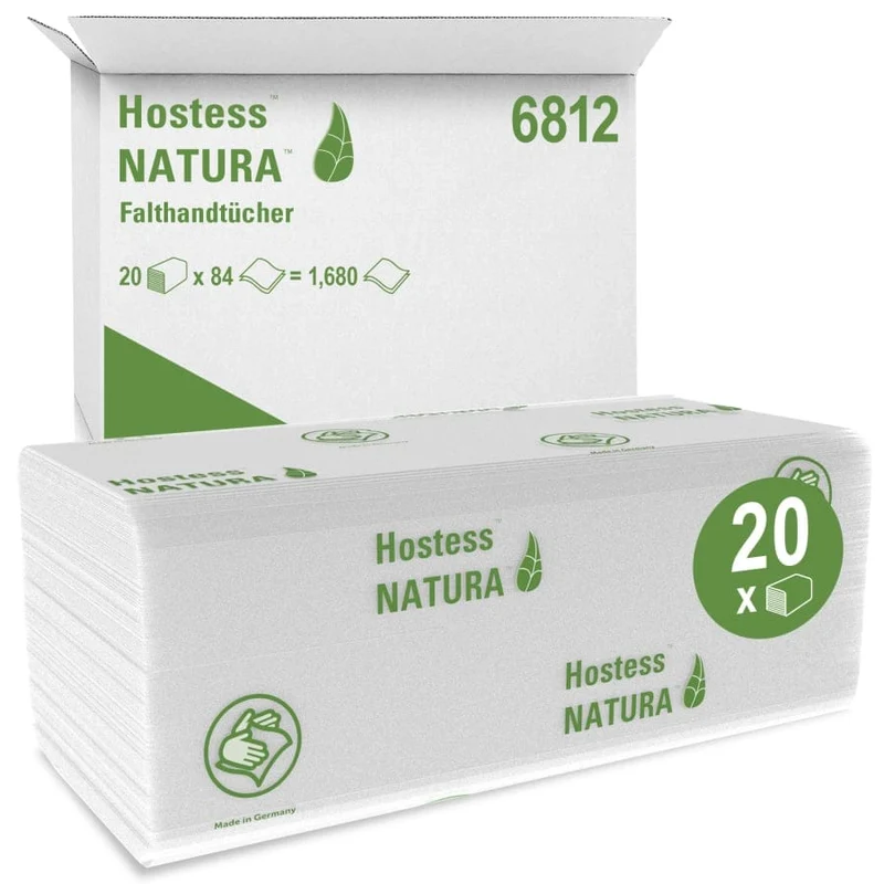 Hostess Natura Handtuchpapier C-Falz, 2-lagig, 25 x 50 cm