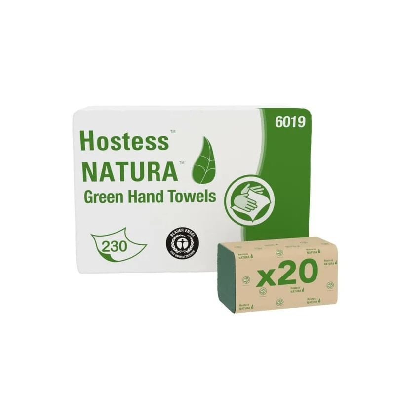 Hostess Natura Handtuchpapier ZZ-Falz, 1-lagig, grün