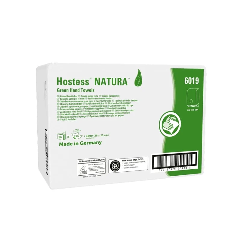 Hostess Natura Handtuchpapier ZZ-Falz, 1-lagig, grün