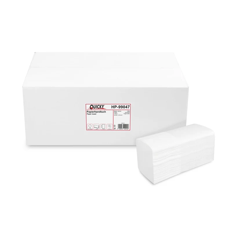 Quicky Papierhandtuch Multifold (W-Falz), 21 x 31,5 cm, 3-lagig, hochweiß