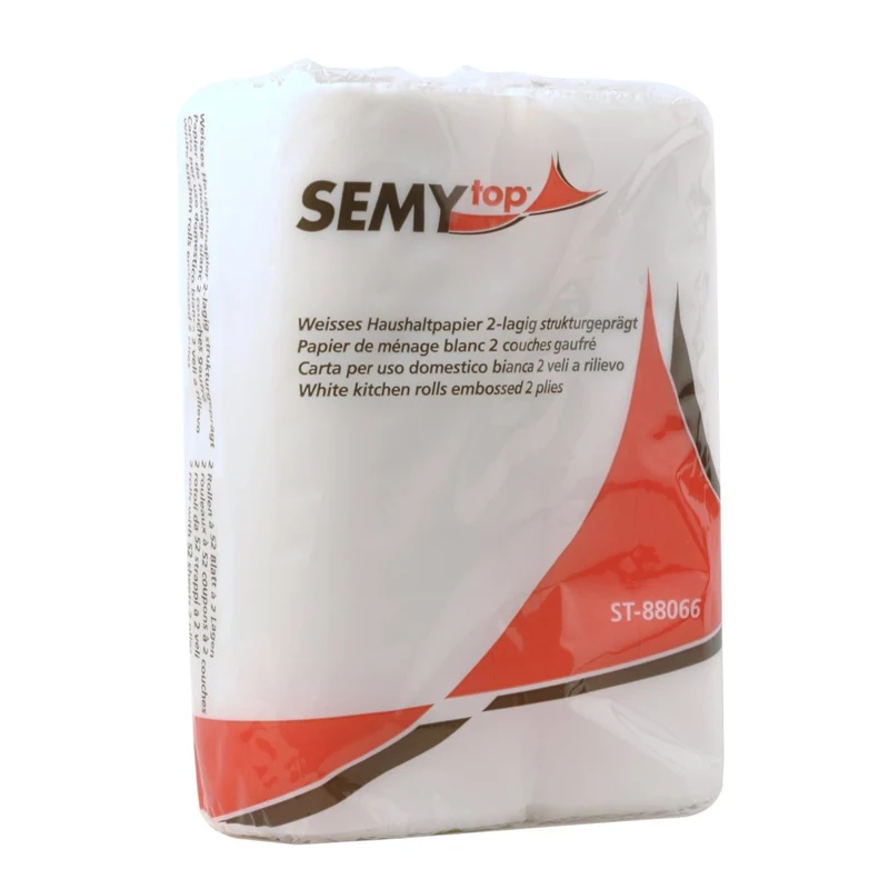 SemyTop Küchenrolle, 2-lagig, 50 Blatt, 26 x 20 cm, hochweiß