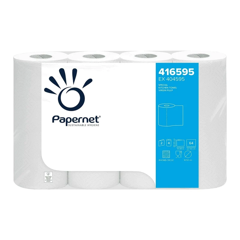 Papernet Küchenrolle 2-lagig weiß, 64 Blatt