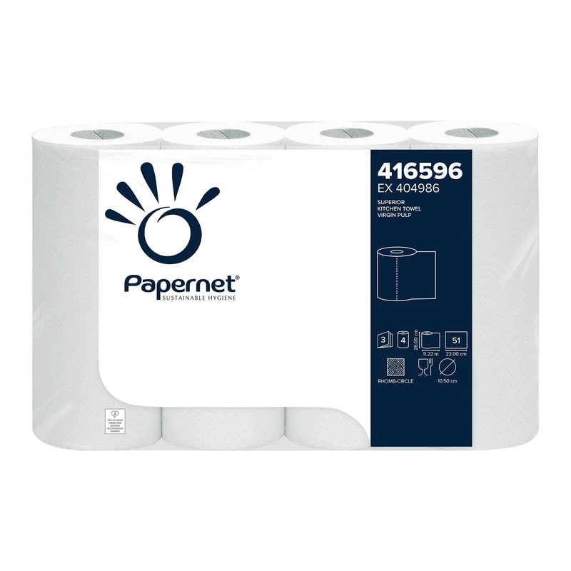 Papernet Küchenrolle 3-lagig weiß, 51 Blatt