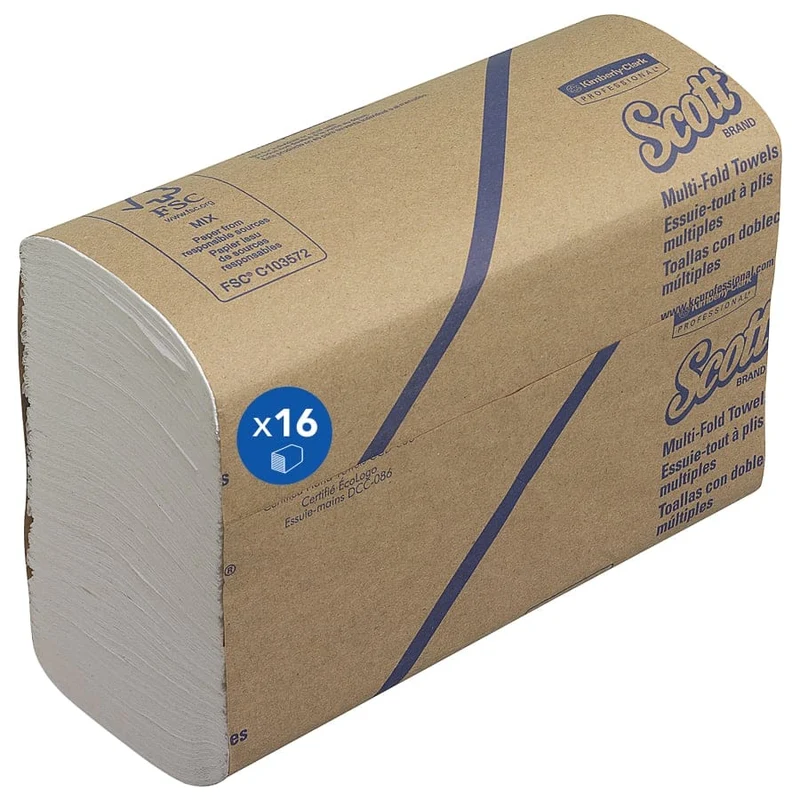 Scott Multifold Papierhandtücher, 1-lagig, 23,8 x 20,6 cm