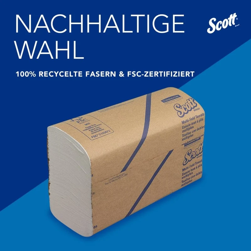Scott Multifold Papierhandtücher, 1-lagig, 23,8 x 20,6 cm