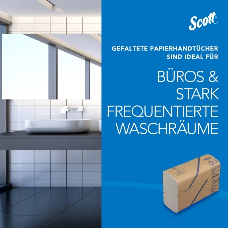 Scott Multifold Papierhandtücher, 1-lagig, 23,8 x 20,6 cm