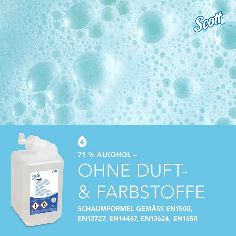 Scott Control Handdesinfektionsschaum, parfümfrei, mit Aloe Vera