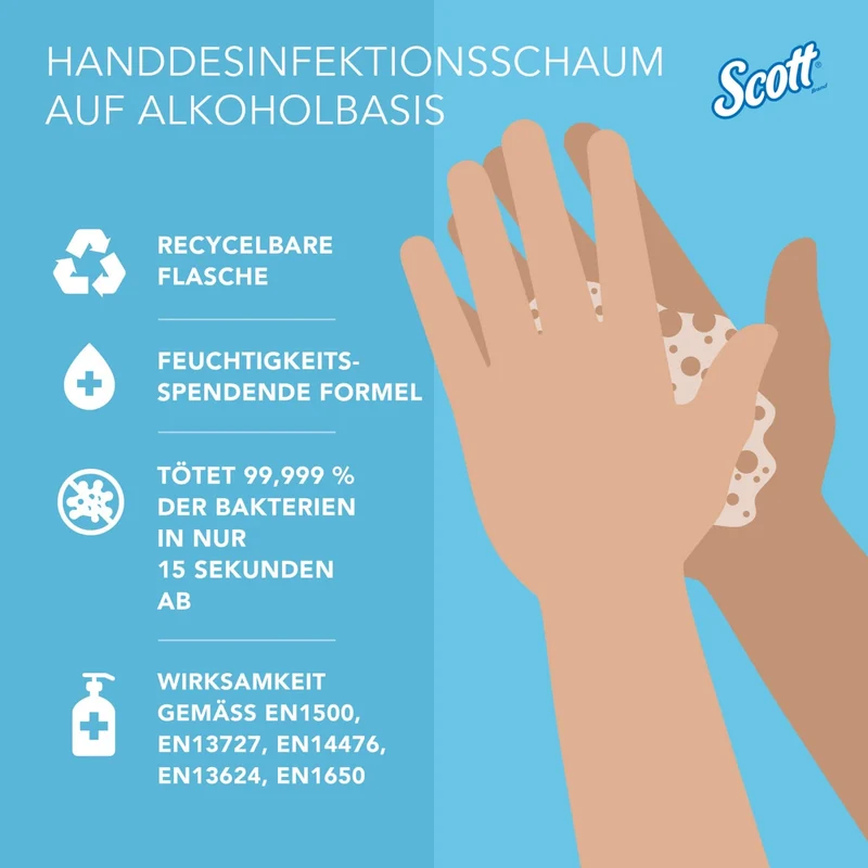 Scott Control Handdesinfektionsschaum, parfümfrei, mit Aloe Vera