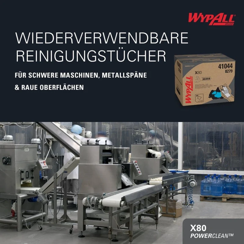 WypAll X80 Power Clean Wischtücher Brag Box, weiß