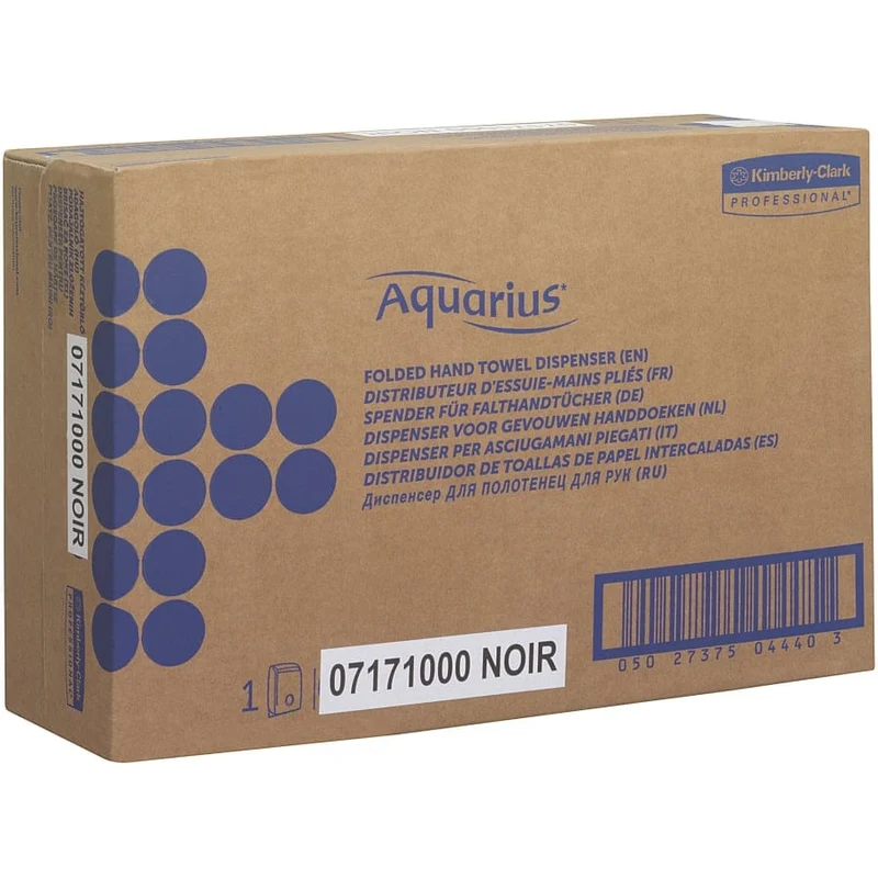 Aquarius Falthandtuchspender Interfold, schwarz
