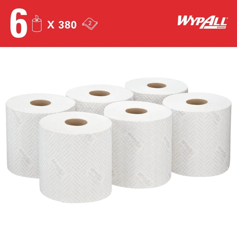 WypAll L20 Wischtücher Zentralentnahme, 2-lagig, weiß