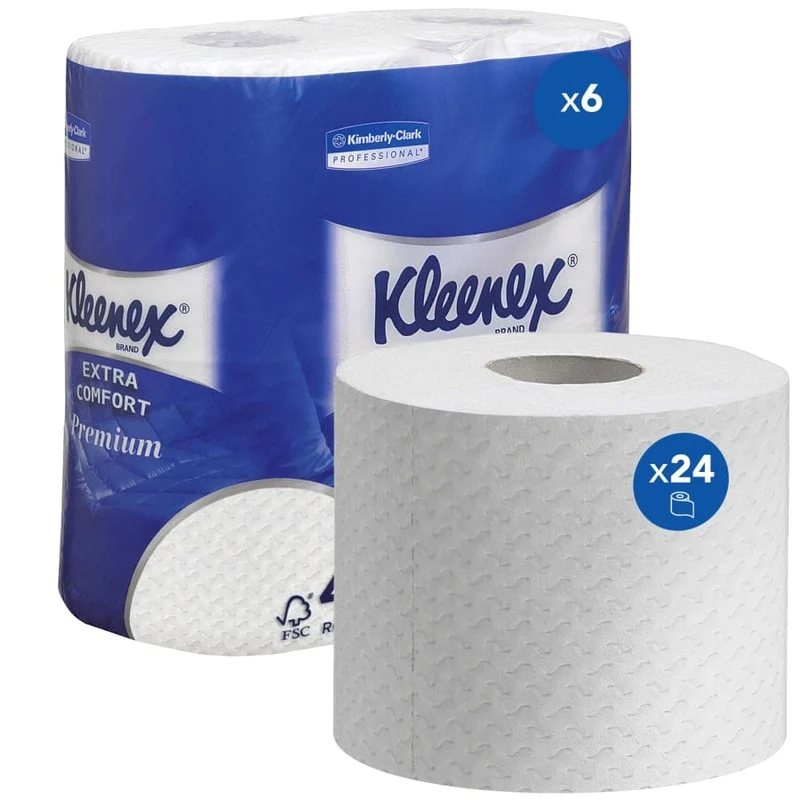 Kleenex Toilettenpapier 4-lagig, 160 Blatt, weiß