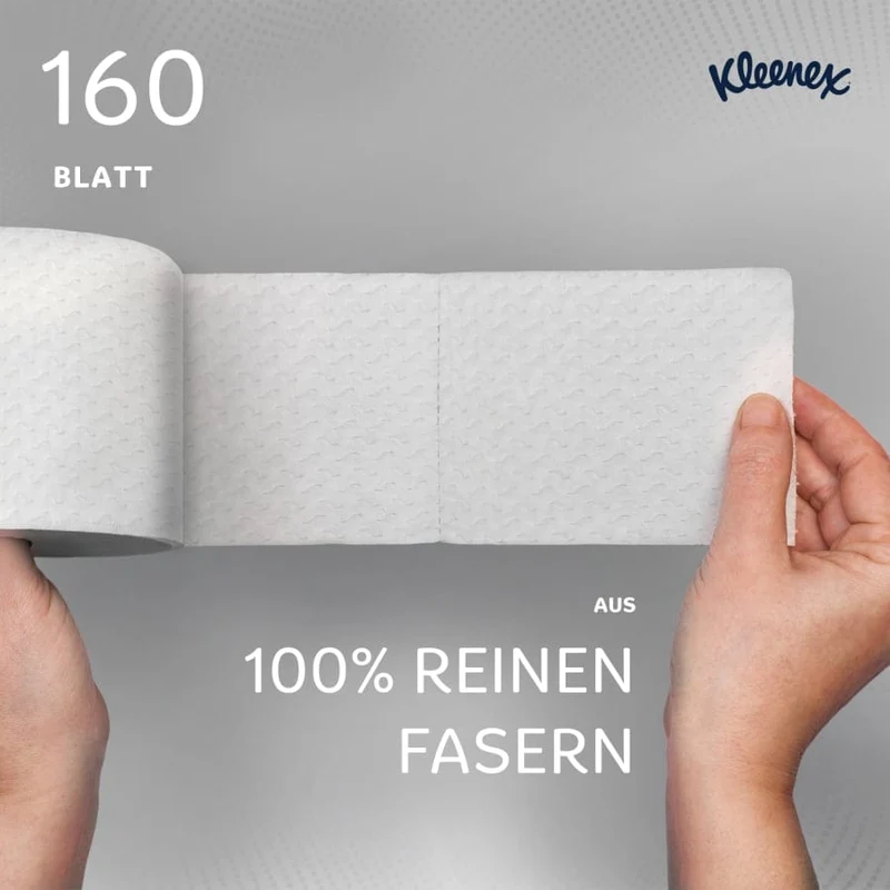 Kleenex Toilettenpapier 4-lagig, 160 Blatt, weiß