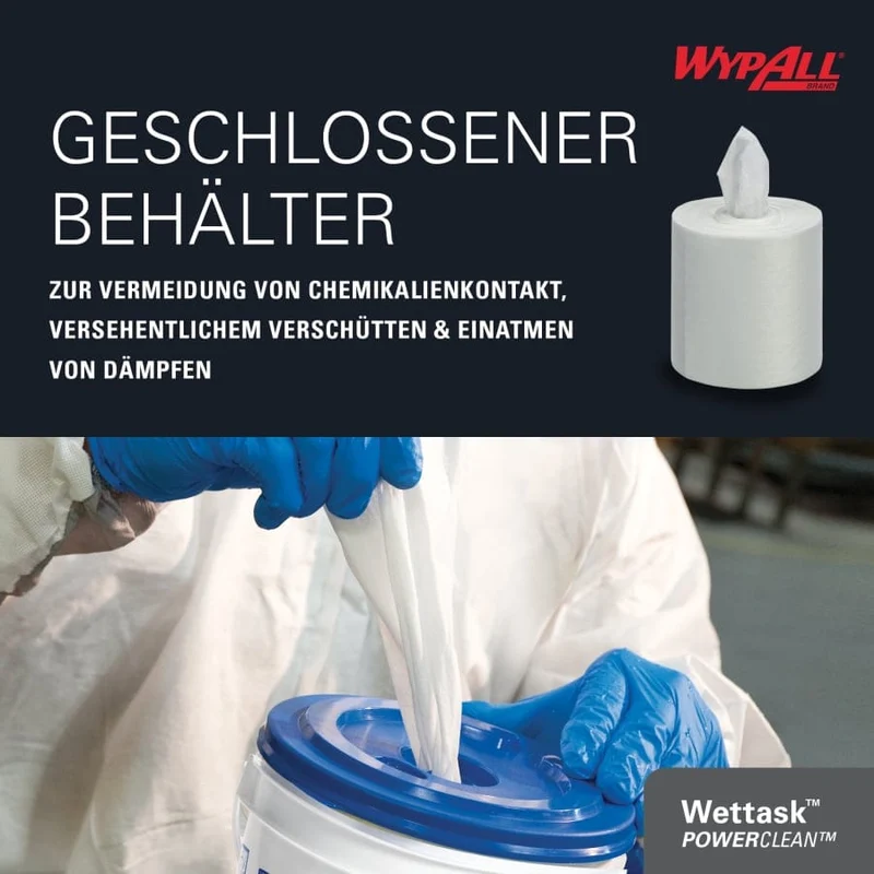 WypAll Wettask Reinigungstücher für Lösungsmittel, weiß