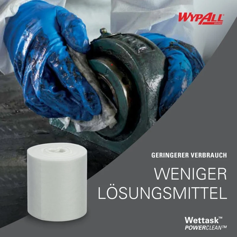 WypAll Wettask Reinigungstücher für Lösungsmittel, weiß
