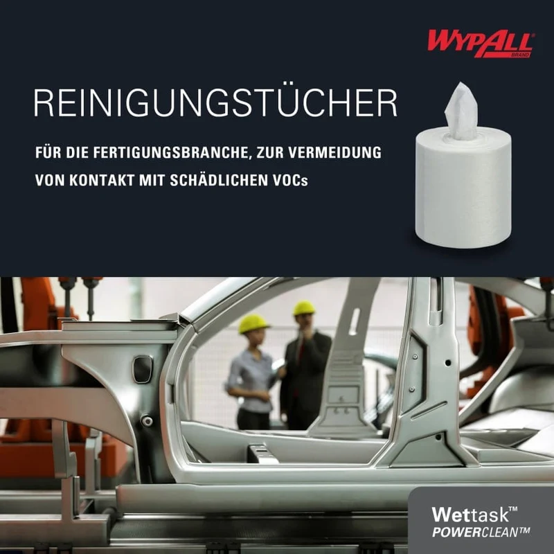 WypAll Wettask Reinigungstücher für Lösungsmittel, weiß