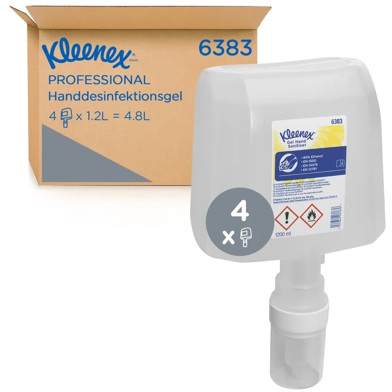Kleenex Händedesinfektionsgel, parfümfrei, 1,2-l-Kassette