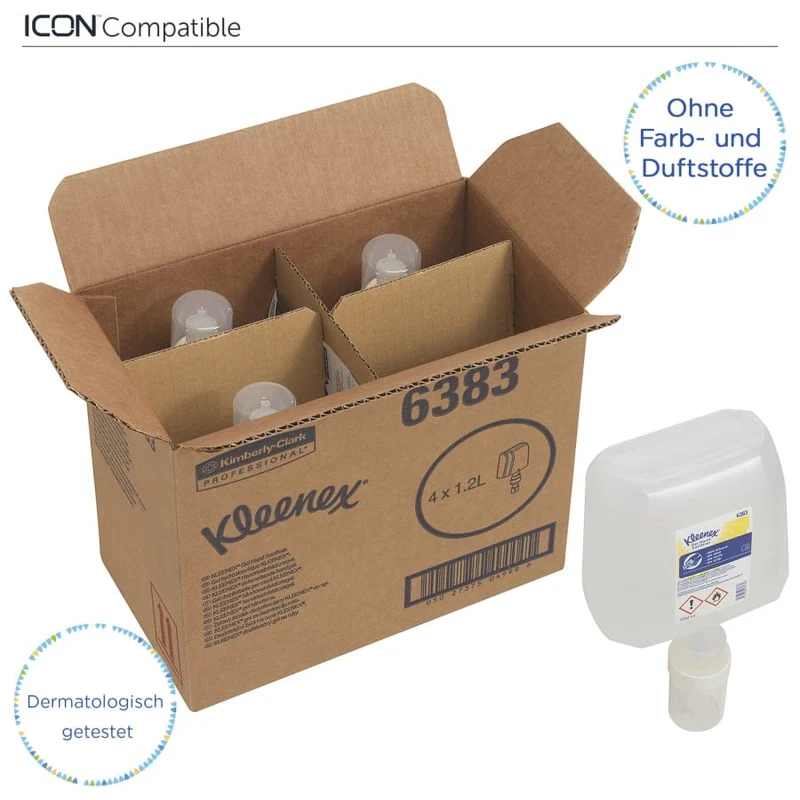 Kleenex Händedesinfektionsgel, parfümfrei, 1,2-l-Kassette