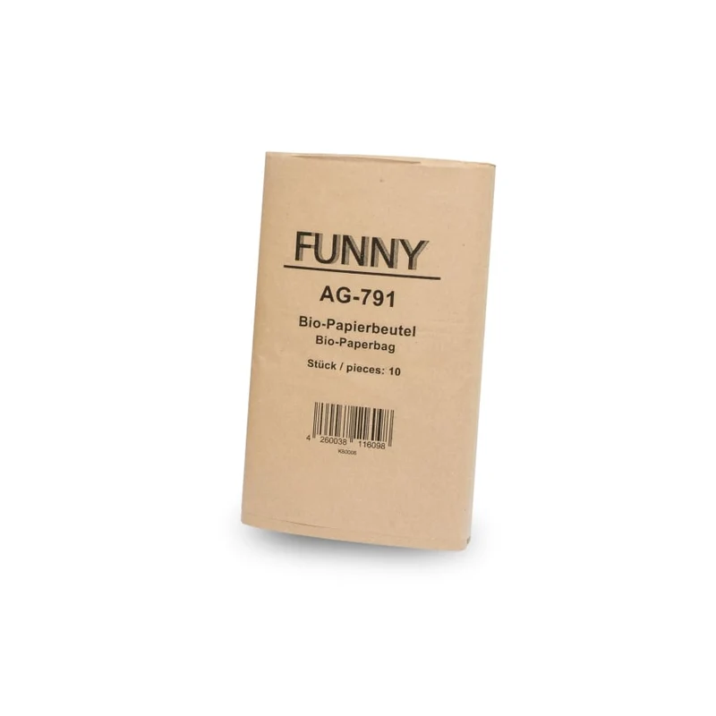 Funny Bio-Papierbeutel Kraftpapier, braun, unbedruckt, ca. 10 l, 200 + 160 x 360 mm