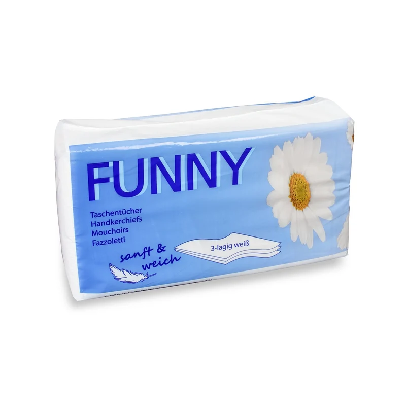 Funny Taschentücher 20 x 20 cm, 3-lagig, hochweiß