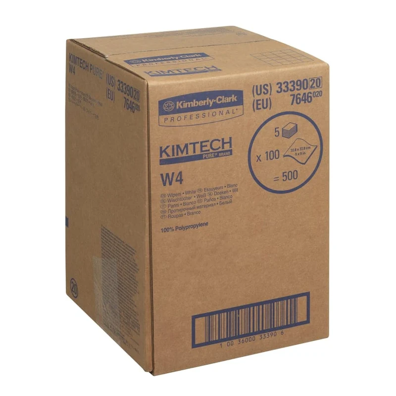Kimtech Pure W4 Reinraumtücher, weiß, 22,8 x 22,8 cm