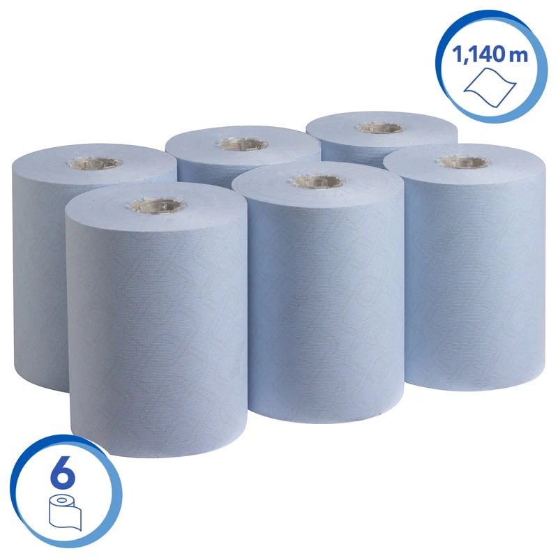 Scott Essential Slimroll Handtuchrolle, 190 m, weiß oder blau