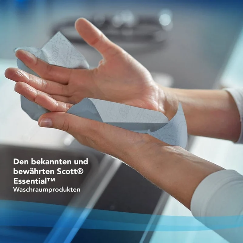 Scott Essential Slimroll Handtuchrolle, 190 m, weiß oder blau