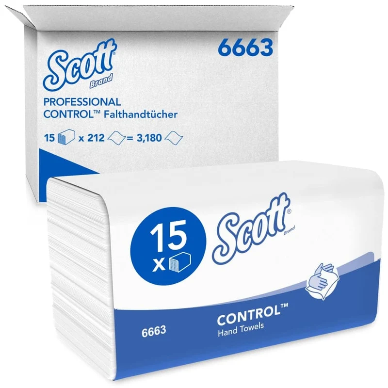 Scott Control Handtuchpapier Interfold, 1-lagig, 31,8 x 21,5 cm
