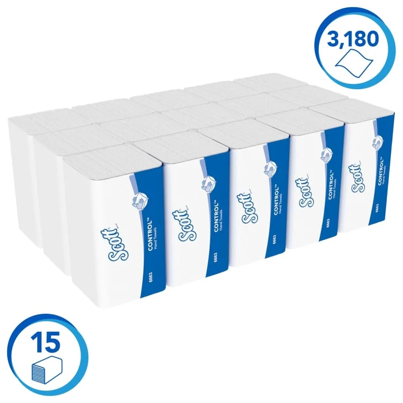 Scott Control Handtuchpapier Interfold, 1-lagig, 31,8 x 21,5 cm