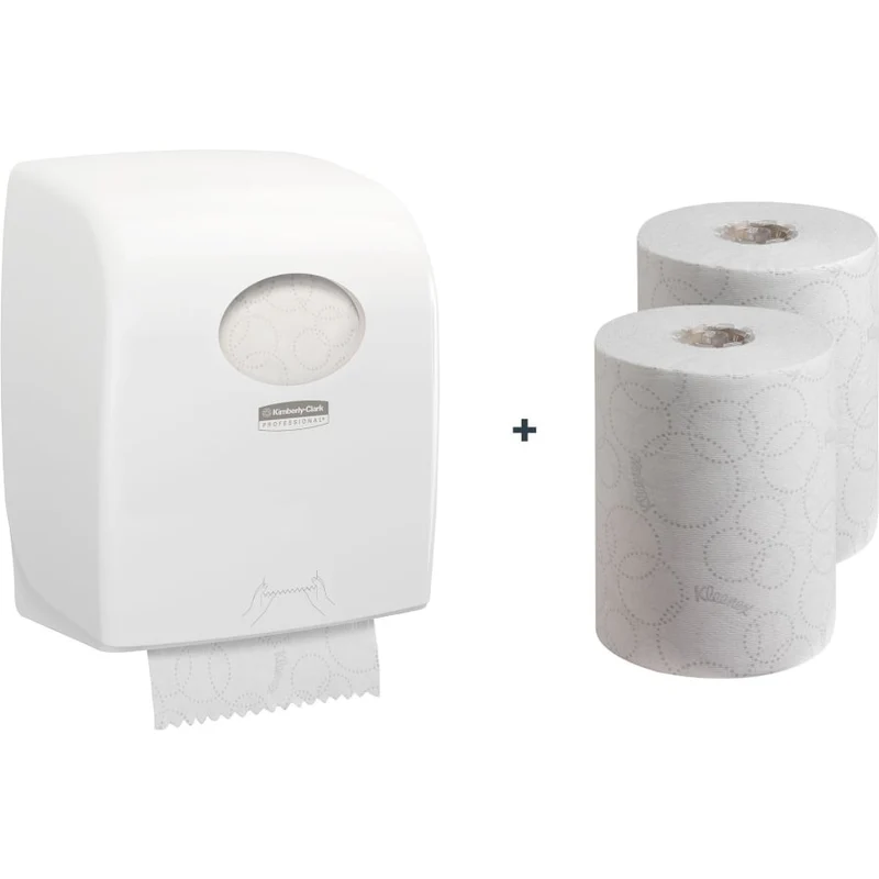 Aquarius Aktionsset Komfort, Slimroll-Spender mit 12 Rollen, 2-lagig