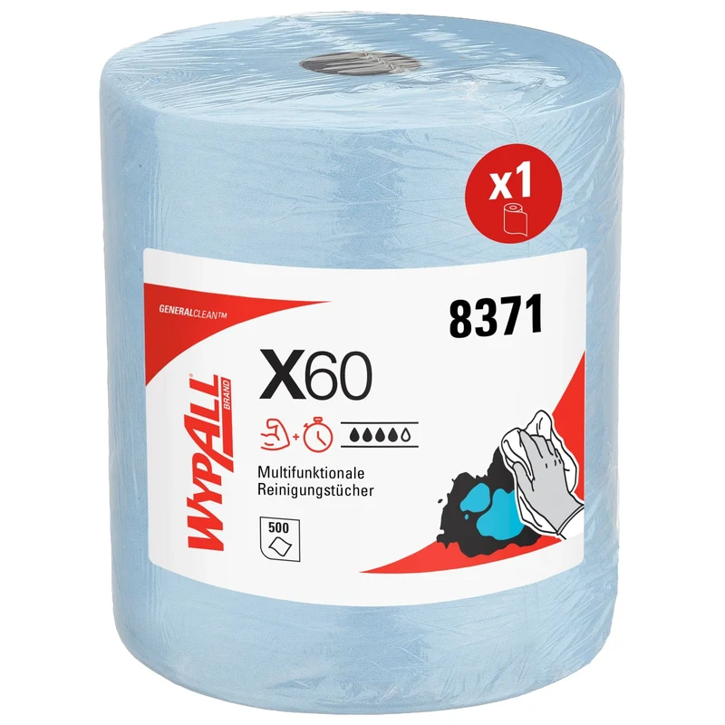 WypAll X60 Wischtücher, 1-lagig, Hydroknit