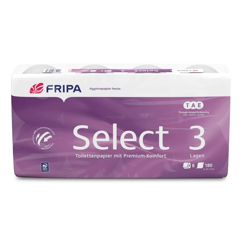 Fripa Select TAE Toilettenpapier, 3-lagig