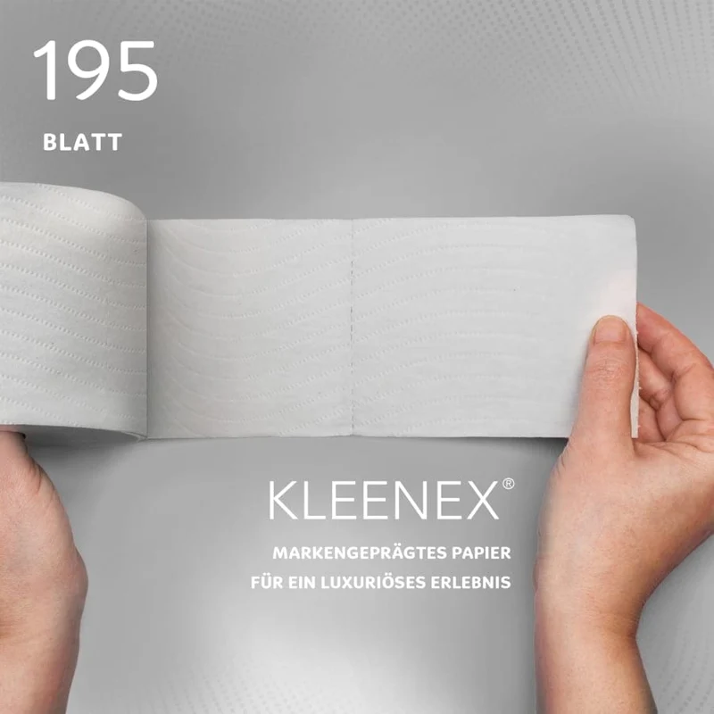 Kleenex Toilettenpapier 3-lagig, 195 Blatt, 72 Rollen
